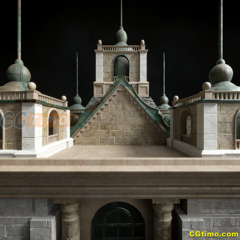 C4D模型-Kitbash3D Colonial 古罗马城市街道建筑3D模型 C4D模型 第4张