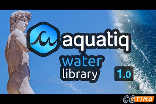 Blender插件-Water Library Aquatiq 1.1.2 真实三维流体瀑布喷泉预设