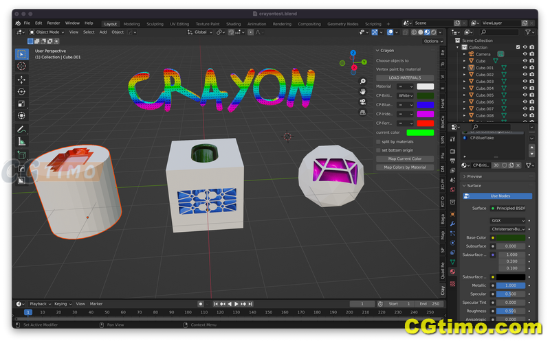 Blender插件-Crayon V2.0.6 Vertex Paint 材质贴图几何节点顶点绘制插件 Blender插件 第3张