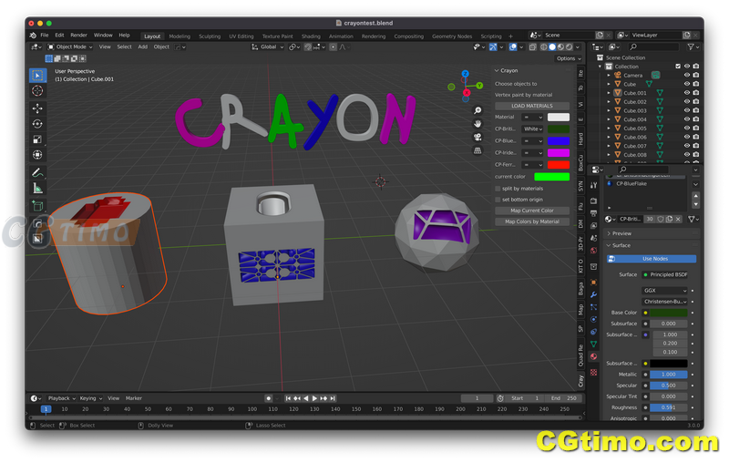 Blender插件-Crayon V2.0.6 Vertex Paint 材质贴图几何节点顶点绘制插件 Blender插件 第6张