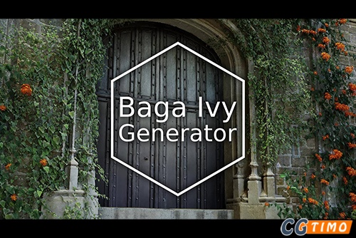 Blender插件-Baga Ivy Generator V1.0.5 120+爬山虎常青藤植物生成插件