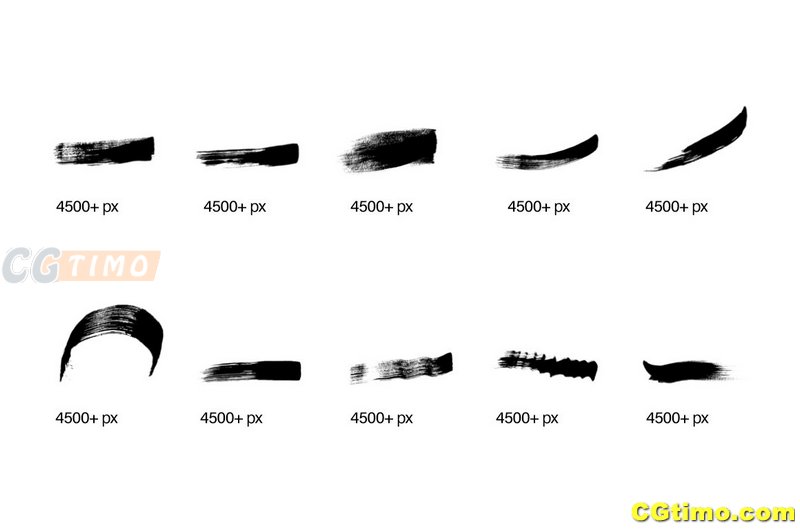 PS笔刷-182款中国风毛笔水墨笔触笔刷素材 PS相关 第3张