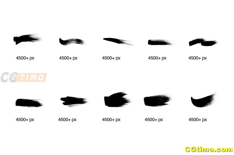 PS笔刷-182款中国风毛笔水墨笔触笔刷素材 PS相关 第7张