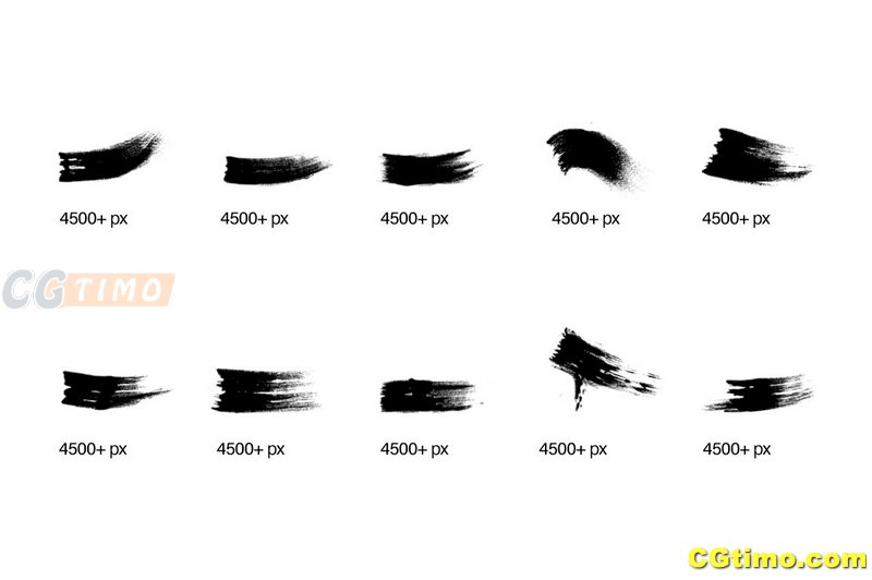 PS笔刷-182款中国风毛笔水墨笔触笔刷素材 PS相关 第12张