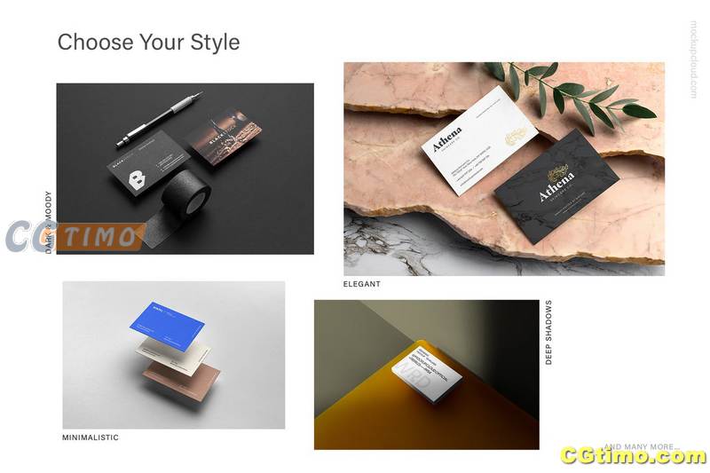 PSD样机-30款高端名片卡片vi设计展示样机 Mockups样机 第4张