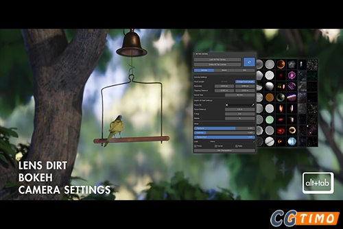 Blender插件-Alt Tab Camera V1.2.0 摄像机景深虚焦效果插件