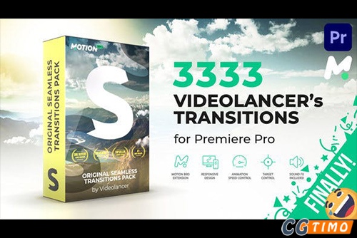 PR脚本-Videolancer’s Transitions 3300多款摄像机无缝转场过渡预设脚本（带音效）