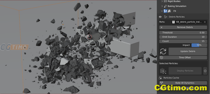 Blender插件-Kaboom V1.5 模型破碎爆炸特效插件（带教程） Blender插件 第6张