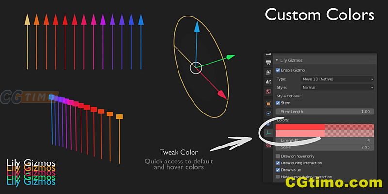Blender插件-Lily Gizmos V1.1.2 自定义轴心插件 Blender插件 第6张