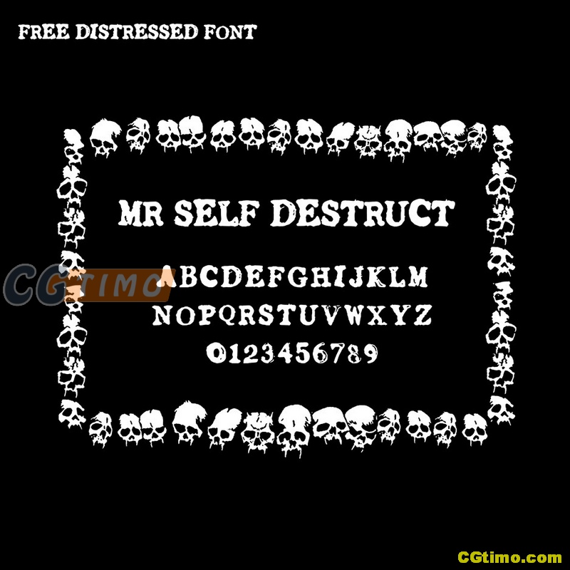 字体-Mr Self Destruct Font 独特毛边艺术设计英文字体 字体下载 第3张