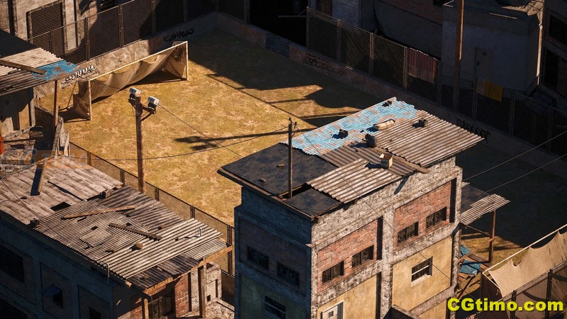 3D模型-Kitbash3d Favelas 末日城市贫民窟建筑群模型 C4D模型 第5张