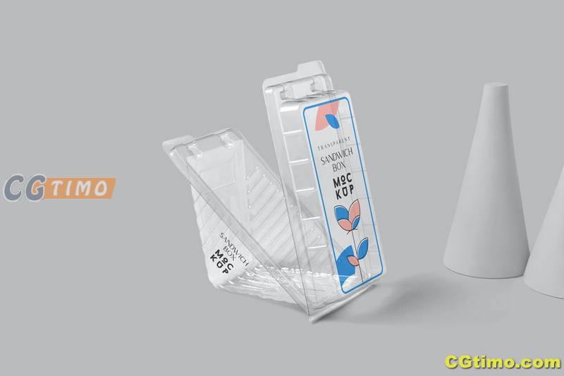 PSD样机-三明治面包食品塑料外包装vi设计样机 VI样机 第5张
