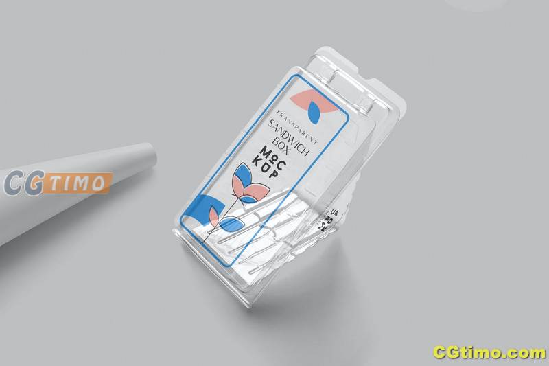 PSD样机-三明治面包食品塑料外包装vi设计样机 VI样机 第2张