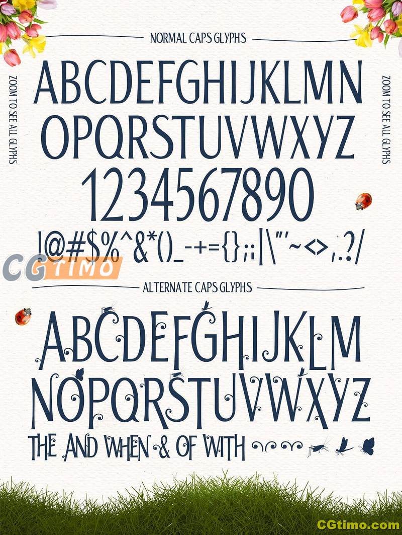 字体-picnic caps font 创意艺术标题英文字体下载 字体下载 第3张