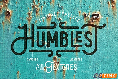 字体-Humblest typeface with bonus 复古创意英文字体下载