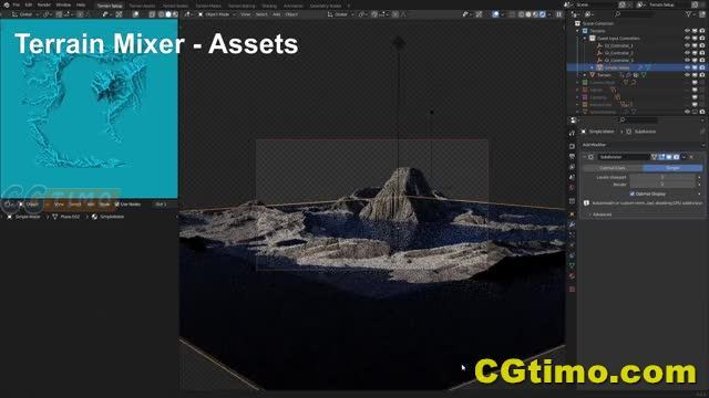 Blender插件-Terrain Mixer V3.4.1 自然地形生成插件下载+预设 Blender相关 第39张