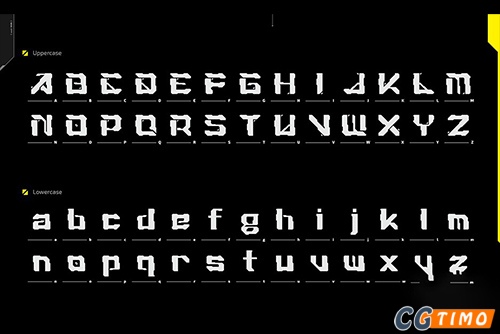 字体-Achron – Display Font 未来朋克工业机械风英文艺术字体下载