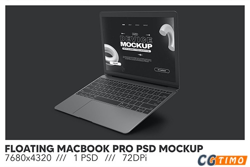 PSD样机-Macbook Pro 笔记本应用展示模型样机