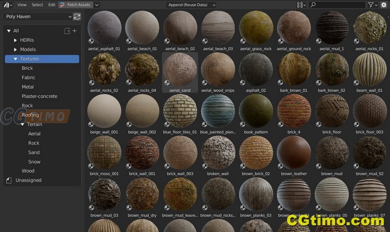 Blender预设-Poly Haven Asset Browser v2 一千多款HDRI模型材质预Blender设库下载 Blender相关 第6张