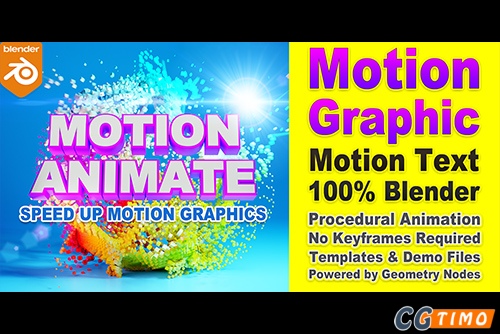 Blender预设-Motion Animate V0.4 MG运动文字节点动画Blender预设下载