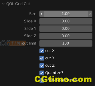 Blender插件-Qol Gridcut V1.0.3 模型精度网格切片Blender插件下载 Blender插件 第3张