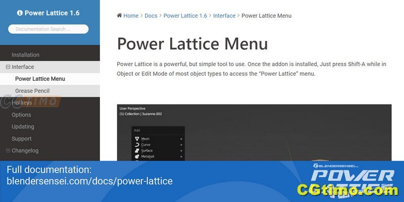 Blender插件-Power Lattice V1.8 二维三维晶格生成插件下载 Blender插件 第5张