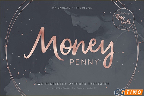 字体-Money Penny – Script & Sans 优雅手写英文字体下载