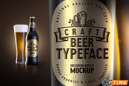 字体-Vintage font Craft Beer 啤酒饮料常用英文字体下载