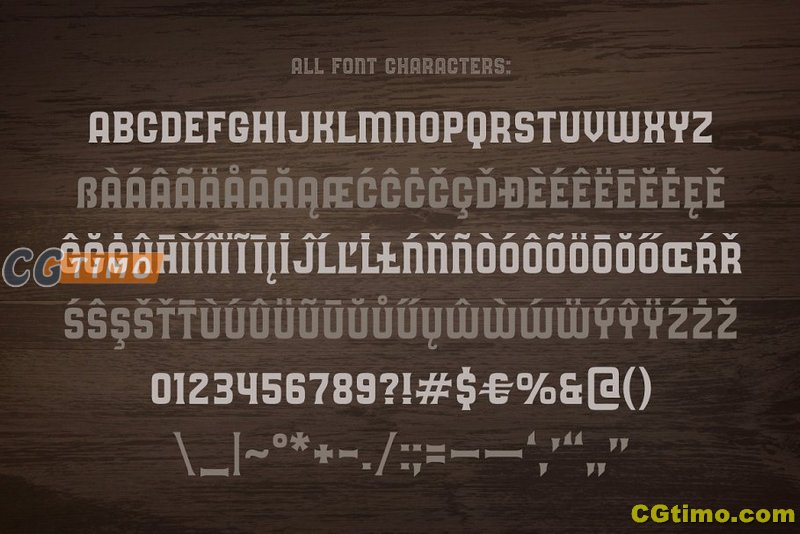 字体-Oak Lumber Typeface + PSD Set  橡木效果字体+psd文字样式下载 PSD素材 第6张