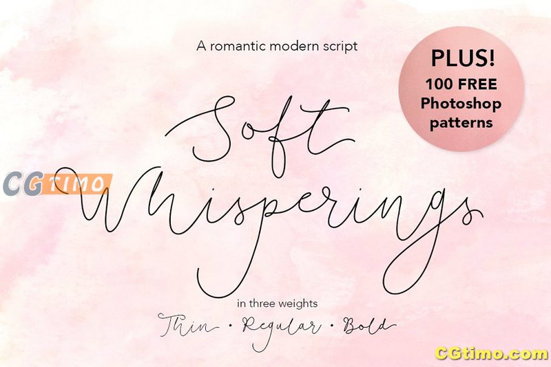 字体-Soft Whisperings Font and 100 Extras 手写连笔设计英文字体下载 字体下载 第14张