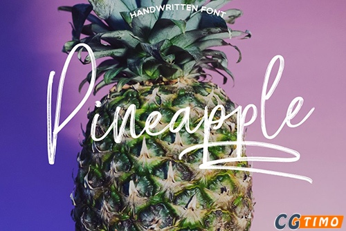 字体-Pineapple Script Font 连笔手写英文字体下载