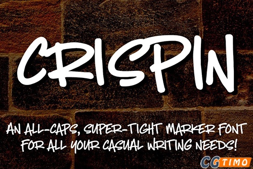 字体-Crispin: handwritten marker font 创意手写英文字体