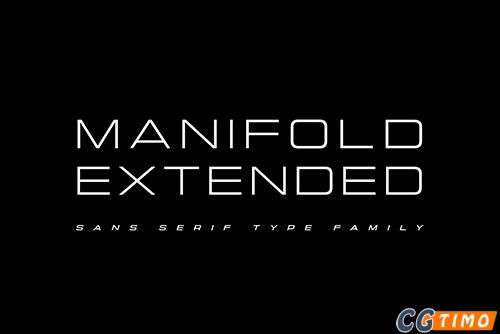 字体-Manifold Extended CF wide sans serif 经典细长无衬线英文字体下载