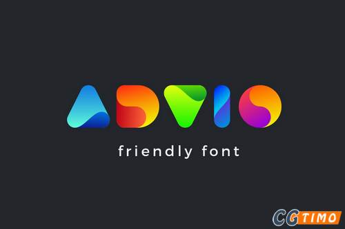 字体-Advio 卡通可爱科技感英文字体下载