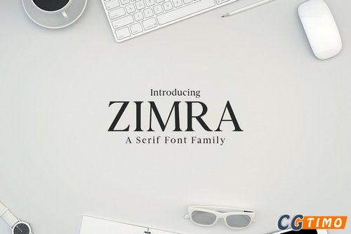 字体-Zimra Serif 5 Fonts Family Pack 优雅时尚外观衬线英文字体下载