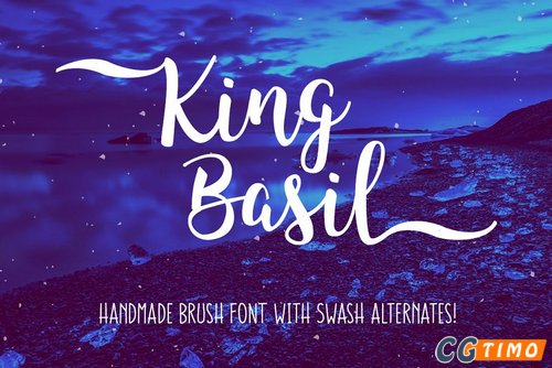 字体-King Basil – handmade brush font 霸气手写手绘英文字体下载