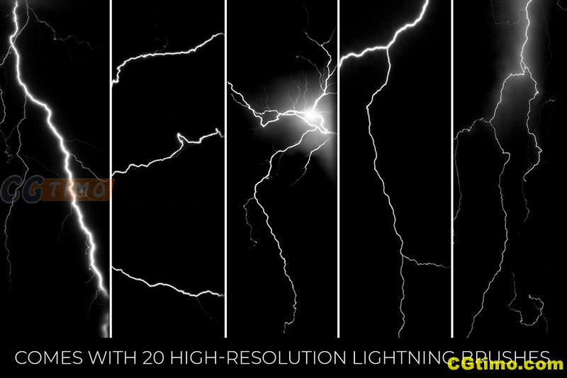 PS笔刷-20款真实闪电特效ps笔刷下载 PS相关 第8张