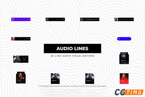 AE模板-20款波形音频可视化播放器动画模板下载