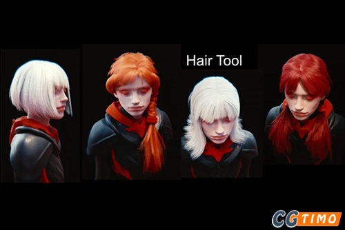 Blender插件-Gumroad – Hair Tool v3.2 头发生成插件下载