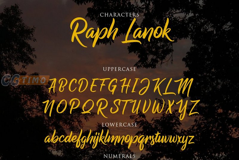 字体-Raph Lanok Typeface 优雅手写体笔刷风格英文字体下载 字体下载 第3张