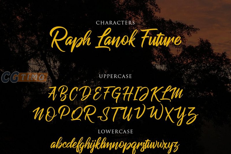 字体-Raph Lanok Typeface 优雅手写体笔刷风格英文字体下载 字体下载 第7张