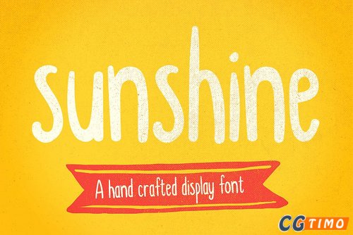 字体-Sunshine hand drawn display font 阳光有趣手绘英文字体下载