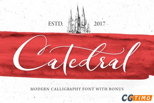 字体-Catedral – Script Font 现代手写书法英文字体下载