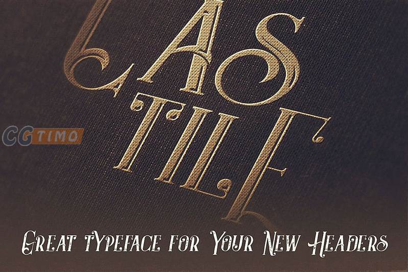 字体-Castile – Display Font 复古风格英文字体 字体下载 第4张