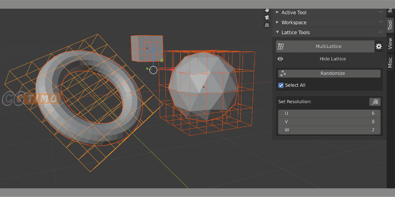 Blender插件-Multilattice V1.2.0 – Quick Setup Lattice Deformation 晶格变形设置插件 Blender相关 第2张