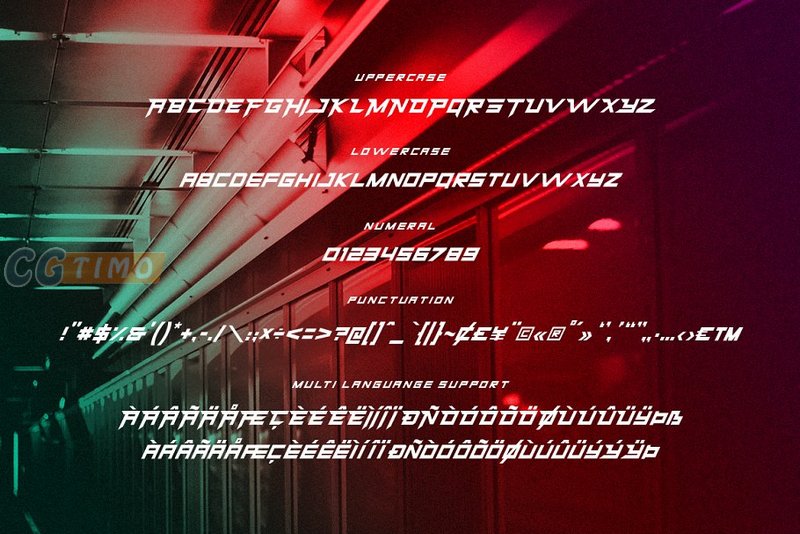 字体-Hermes – Display Font 炫酷复古设计英文字体 字体下载 第6张