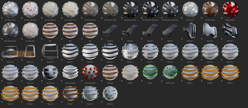 Blender插件-Simply Wrap Pro v1.5.2 绳子线条缠绕模型插件（带预设） Blender插件 第2张