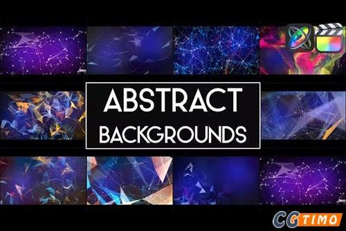 FCPX插件-Abstract Backgrounds 9款科技感抽象点线粒子背景动画预设