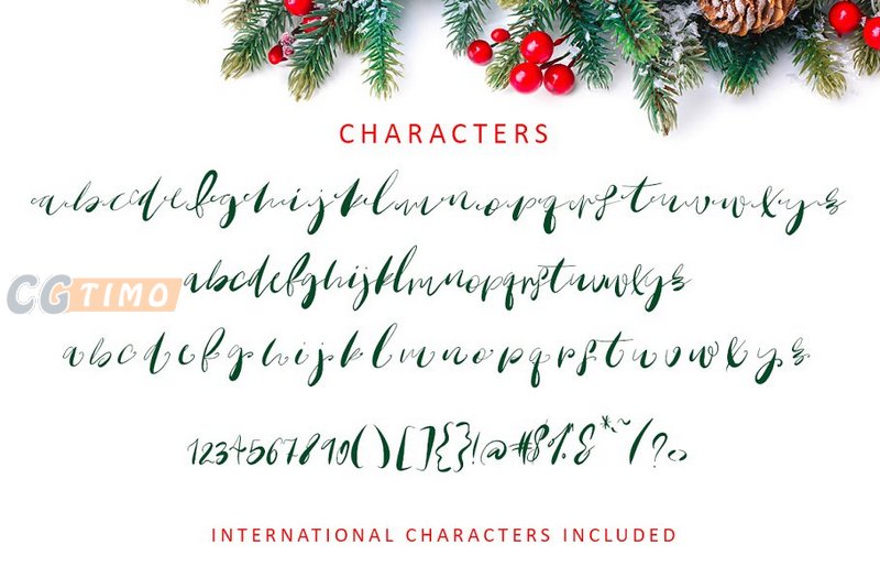 字体-Oh Mistletoe Script Font 粗壮连笔手写英文字体 字体下载 第2张