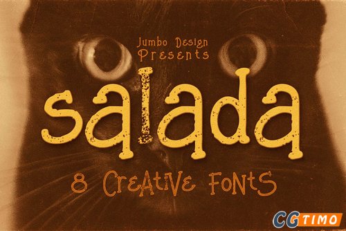 字体-Salada – 8 Funny Style Fonts 独特有趣英文字体